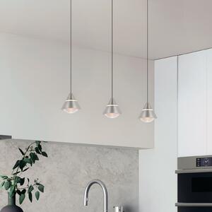Trio Lighting LED viseča svetilka Romeo Dolžina 55 cm nikljevo barva kovina 3-krilna., Kovinska, Dnevna soba / jedilnica, Kovina, Sodobni