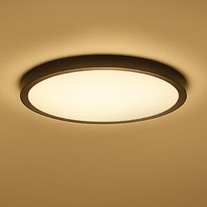 Calex Smart LED stropna svetilka HALO Ø 40 cm črna IP54 RGB CCT, zatemnjen, Črna, Dnevna soba / jedilnica, Plastika, Sodobni