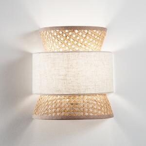 Luce Ambiente Design Stenna svetilka Gazebo, naravna/bež, širina 24 cm, ratansko/tkanina, zatemnjen, Les, Dnevna soba / jedilnica, Les