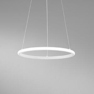 Luce Ambiente Design LED viseča svetilka Axis, Ø 40 cm, bela, kovina, CCT, Bela, Dnevna soba / jedilnica, Kovina, Sodobni