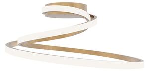 Luce Ambiente Design LED stropna svetilka COASTER, zlata barva, dolžina 50 cm kovina, CCT, Zlata / medeninasta, Dnevna soba / jedilnica, Aluminij, Sodobni