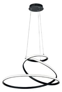 Luce Ambiente Design LED viseča svetilka COASTER, črna, Ø 60 cm, kovina, CCT, Črna, Dnevna soba / jedilnica, Aluminij, Sodobni