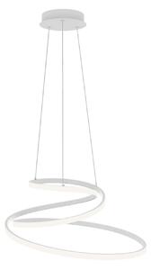 Luce Ambiente Design LED viseča svetilka COASTER, bela, Ø 60 cm, kovina, CCT, Bela, Dnevna soba / jedilnica, Aluminij, Sodobni