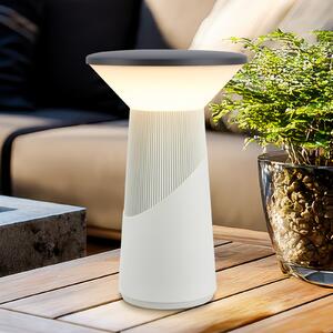 Briloner LED-akumulatorska namizna svetilka Pilia antracit/svetlo siva Višina 24 cm IP44, zatemnjen, Črna, Dnevna soba / jedilnica, Kovina, Sodobni
