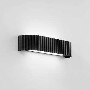 Luce Ambiente Design LED stenska svetilka Niike, črna, širina 40 cm, kovina, CCT, Črna, Dnevna soba / jedilnica, Kovina, Sodobni