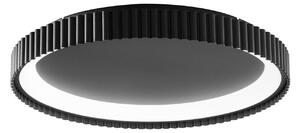Luce Ambiente Design LED stropna svetilka Niike, črna, Ø 50 cm, kovina, CCT, Črna, Dnevna soba / jedilnica, Kovina, Sodobni
