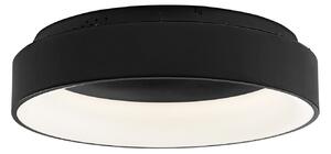 Luce Ambiente Design LED stropna svetilka Noah, črna, Ø 60 cm, kovina, CCT, Črna, Dnevna soba / jedilnica, Sodobni