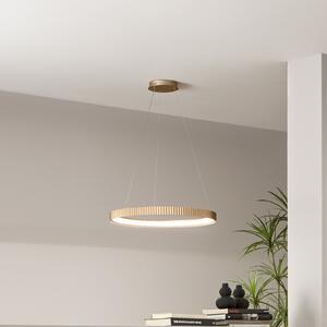 Luce Ambiente Design LED viseča svetilka Niike, zlata barva, Ø 50 cm, kovina, CCT, Zlata / medeninasta, Dnevna soba / jedilnica, Kovina, Sodobni