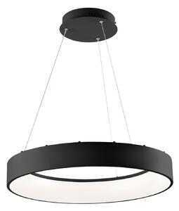 Luce Ambiente Design LED viseča svetilka Noah, črna, Ø 60 cm, kovina, CCT, Črna, Dnevna soba / jedilnica, Sodobni