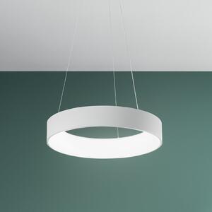 Luce Ambiente Design LED viseča svetilka Noah, bela, Ø 60 cm, kovina, CCT, Bela, Dnevna soba / jedilnica, Sodobni