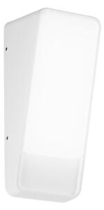 INTEC LED zunanja stenska svetilka Coupe, bela, višina 20 cm, kovina, Bela, Aluminij, Sodobni