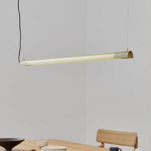 GEJST viseča svetilka Radent v barvi medenine, dolžina 138 cm, G13 LED, Zlata / medeninasta, Dnevna soba / jedilnica, Kovina