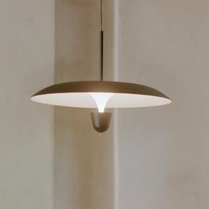 New Works LED-visoka svetilka Kantarell, Ø 55 cm, črna, zatemnjen, Črna, Dnevna soba / jedilnica, Kovina, Dizajn