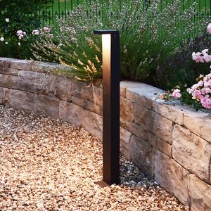 Deko-Light LED-svetilka za pot Lerna 1000 temno siva višina 100 cm 7,4 W CCT, Črna, Aluminij, Sodobni