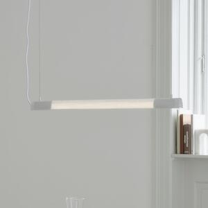 GEJST viseča svetilka Radent, bela, dolžina 70 cm, G13 LED, Bela, Dnevna soba / jedilnica, Kovina