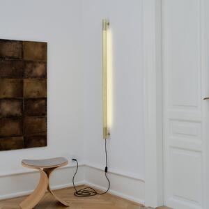 GEJST stenska svetilka Radent v barvi medenine, višina 135 cm, G13 LED, Zlata / medeninasta, Dnevna soba / jedilnica, Kovina