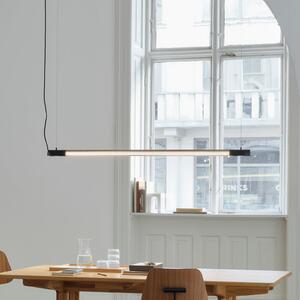 GEJST viseča svetilka Radent, črna, dolžina 70 cm, G13 LED, Črna, Dnevna soba / jedilnica, Kovina