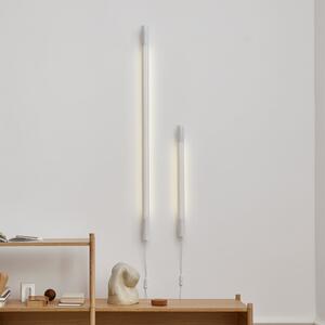 GEJST stenska svetilka Radent vtič, bela, višina 70 cm, G13 LED, Bela, Dnevna soba / jedilnica, Kovina