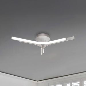 Viokef LED stropna svetilka Alta, srebrna, Ø 70 cm, kovina, Kovinska, Dnevna soba / jedilnica, Aluminij, Sodobni