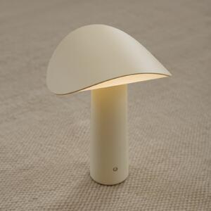 GEJST LED-akumulatorska namizna svetilka Lium, svetlo rumena, 2.700 K, USB, zatemnjen, Rumena, Dnevna soba / jedilnica, Aluminij, Sodobni
