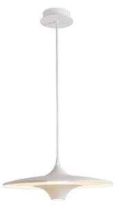 Viokef LED viseča svetilka Rene, bela, Ø 42 cm, kovina, Bela, Dnevna soba / jedilnica, Kovina, Sodobni