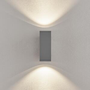 Deko-Light LED zunanja stenska svetilka ShoreLine Pro Square up/down, svetlo siva, zatemnjen, Siva, Aluminij, Sodobni