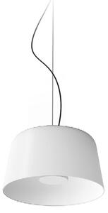 Linea Light LED viseča svetilka Delfi_P, bela, Ø 35 cm, kovina, zatemnjen, Bela, Dnevna soba / jedilnica, Aluminij, Sodobni