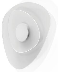 Linea Light LED stenska svetilka Joint_W, ovalna, 58 cm, bela, kovinska, zatemnjen, Bela, Dnevna soba / jedilnica, Kovina, Sodobni