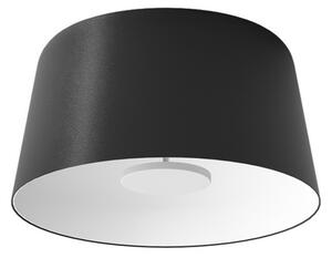Linea Light LED stropna svetilka Delfi_S, črna, Ø 45 cm, kovina, zatemnjen, Črna, Dnevna soba / jedilnica, Aluminij, Sodobni