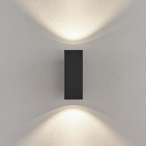 Deko-Light LED zunanja stenska svetilka ShoreLine Pro Square up/down, temno siva, zatemnjen, Črna, Aluminij, Sodobni