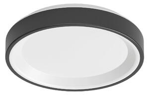Linea Light LED stenska svetilka Iside, črna, kovina, Ø 35 cm, IP40, zatemnjen, Črna, Dnevna soba / jedilnica, Kovina, Sodobni