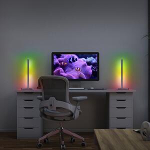 OSRAM SMART+ WiFi namizna svetilka CORNER MAGIC, srebrna, 43 cm RGB, Kovinska, Dnevna soba / jedilnica, Aluminij, Sodobni