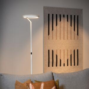 Lucide LED stoječa svetilka Celeste, bela, višina 174 cm, kovina, zatemnjen, Bela, Dnevna soba / jedilnica, Kovina, Sodobni