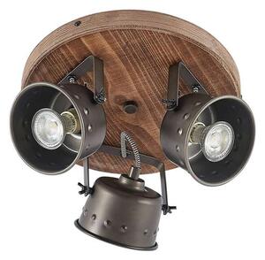 LindbyLindby - Rubinjo 3 Round Stropna Svetilka Wood/Black Lindby