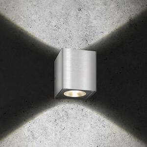 LCD LED zunanja stenska svetilka 5026, nerjaveče jeklo, 11 cm, IP54, navzgor/navzdol, Kovinska, Kovina, Sodobni, Stenska vtičnica zgoraj / spodaj