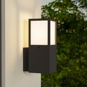 Deko-Light Zunanja stenska svetilka Facado 2 Square, aluminij, temno siva, E27, zatemnjen, Črna, Aluminij, Sodobni, Zidna vtičnica na vrhu