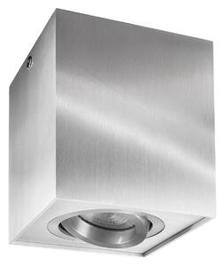 Deko-Light Stropna svetilka Bengala, kvadratna, srebrna, aluminij, GU10, vrtljiva, zatemnjen, Kovinska, Dnevna soba / jedilnica, Aluminij, Sodobni