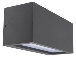 Deko-Light Zunanja stenska svetilka Rilongo zaprta, navzgor/navzdol, aluminij, temno siva, zatemnjen, Črna, Aluminij, Sodobni, Stenska vtičnica zgoraj / spodaj