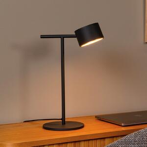 Lucide LED namizna svetilka Gian, črna, višina 40 cm, kovina, zatemnjen, Črna, Dnevna soba / jedilnica, Kovina, Sodobni