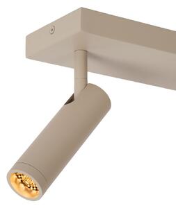 Lucide Stropni žaromet Grado, dolžina 25 cm, siva, kovina, 2-krilni., zatemnjen, Bež, Dnevna soba / jedilnica, Aluminij, Sodobni