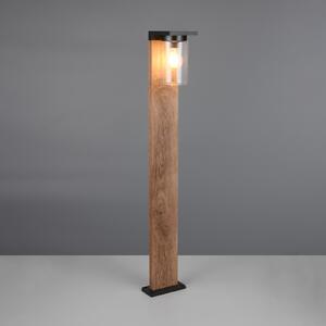 Trio Lighting Potična svetilka ARDILA, videz lesa, višina 100 cm, kovina/steklo IP44, zatemnjen, Les, Aluminij, Sodobni