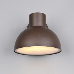 Trio Lighting Zunanja stenska svetilka ELBE, barva rje, Ø 20 cm, kovina, IP44, zatemnjen, Rjava / rjasta, Aluminij, Okrogla stena