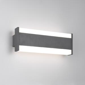 Trio Lighting LED zunanja stenska svetilka DAWSON, 30 cm, antracit IP54 CCT up/down, Črna, Aluminij, Sodobni, Stenska kotna