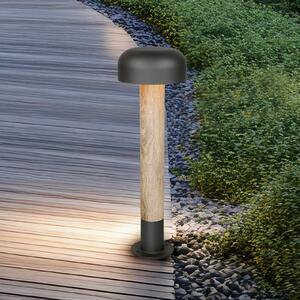 Trio Lighting Potična svetilka FRASER, videz betona, višina 54 cm, kovina, IP54, zatemnjen, Siva, Aluminij, Sodobni