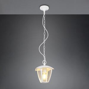 Trio Lighting Zunanja obesna svetilka VENTA, bela, 17 x cm, kovina, IP44, zatemnjen, Bela, Aluminij, Svetilka