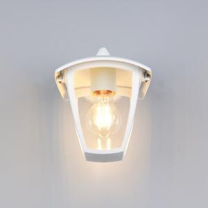 Trio Lighting Zunanja stenska svetilka VENTA, bela, okov spodaj, višina 24 cm IP44, zatemnjen, Bela, Aluminij, Svetilka