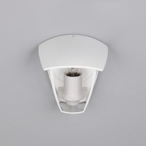 Trio Lighting Zunanja stenska svetilka VENTA, bela, okov na vrhu, višina 24 cm, IP44, zatemnjen, Bela, Aluminij, Svetilka