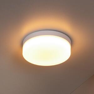 Lucide LED kopalniška stropna svetilka Biskit, bela, Ø 23 cm, plastika, Bela, Kopalnica, Plastika, Sodobni