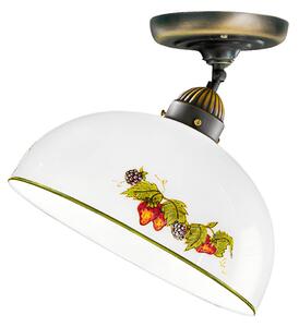 Austrolux KOLARZ Stropna svetilka Nonna, Ø 30 cm, jagode, gladek rob, zatemnjen, Bela, Dnevna soba / jedilnica, Steklo, Podeželska hiša / Rustikalna