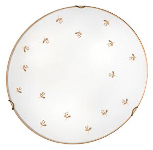 Austrolux Kolarz Stenska svetilka Nonna, Ø 40 cm, cvet zlata barva, steklo, zatemnjen, Bela, Dnevna soba / jedilnica, Steklo, Podeželska hiša / Rustikalna